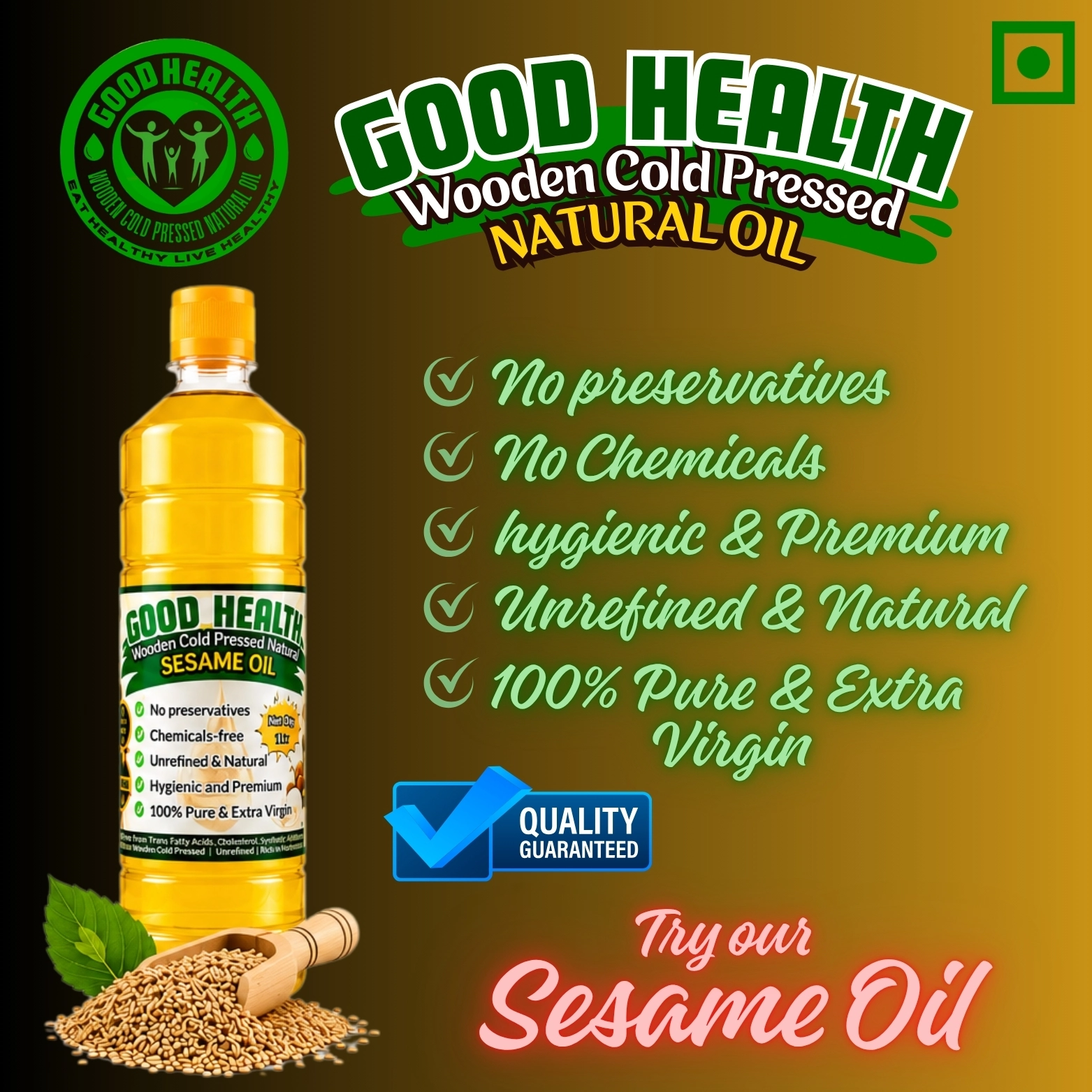 Sesame Oil (Wood pressed)